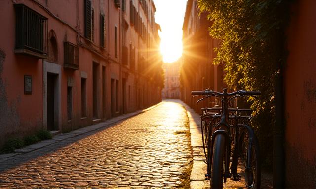Tramonto a Trastevere in e-bike